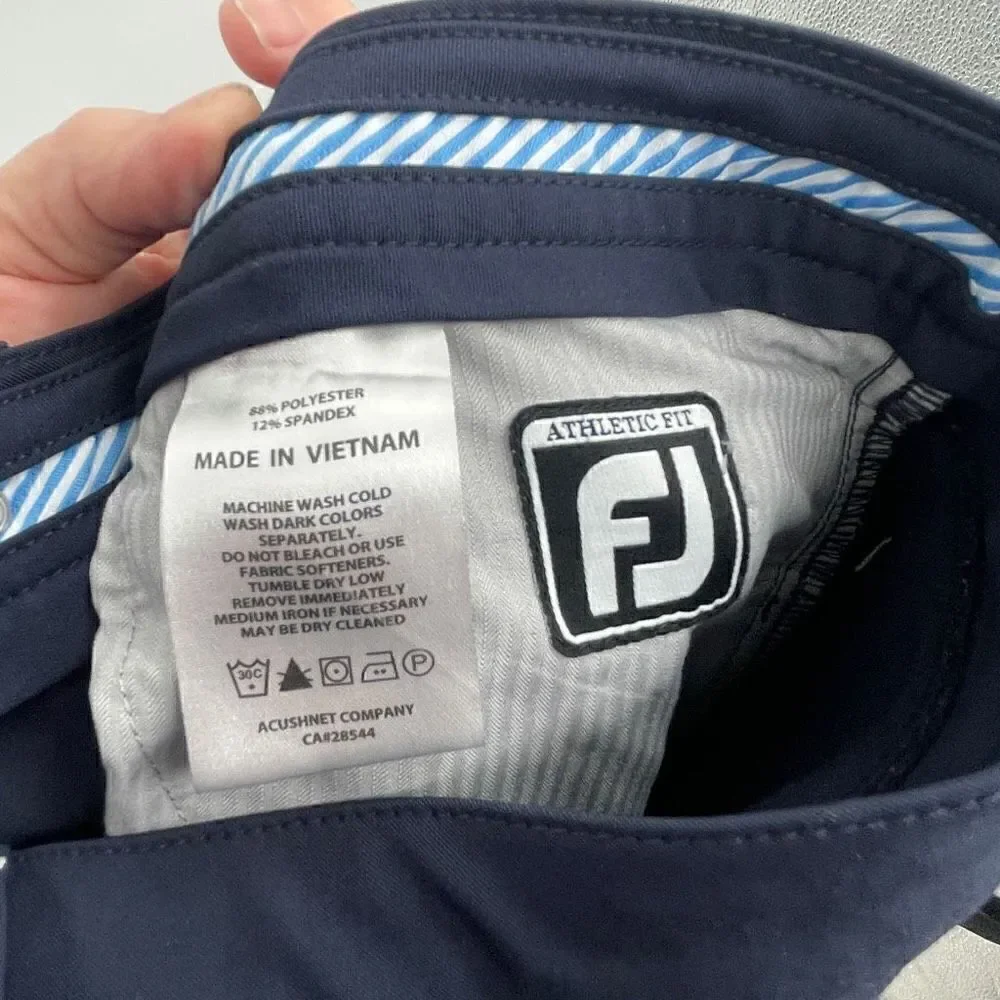 FootJoy Navy Blue Athletic Fit Stretch Performance Golf Pants Size W32/L32